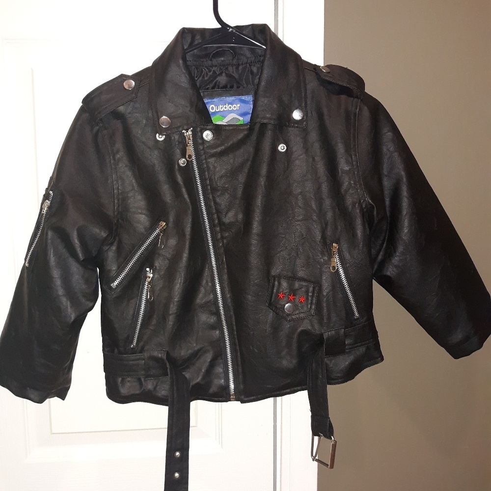 Boys biker leather jacket